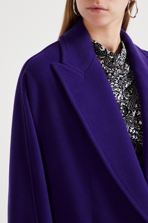 Фиолетовое пальто с шерстью и кашемиром Isabel Marant