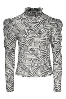 Блузка из шелка и хлопка с узором Isabel Marant