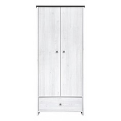 Стеллаж комбинированный Порто SZF2D1S Black Red White