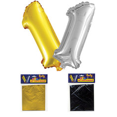 Шар фольгированный Action «Цифра 1», золото/серебро Action!