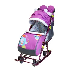 Санки-коляска Nika Kids Ника-детям 7-6 Коллаж-снеговик