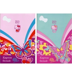 Набор белого картона А4 8 листов Action Hello Kitty Action!