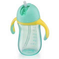 Поильник Happy Baby с трубочкой и ручками, с 12 месяцев
