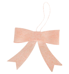 Елочное украшение Winter Wings Париж в розовом цвете Бантик 10 см