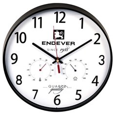Часы настенные кварцевые ENDEVER RealTime-113 черный / белый