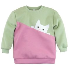 Свитшот Bossa Nova размер 98, салатовый/розовый