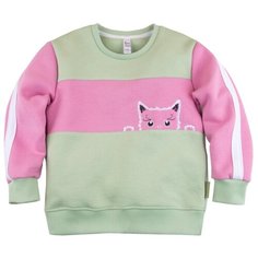 Свитшот Bossa Nova размер 104, салатовый/розовый