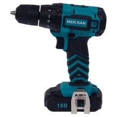 Аккумуляторная дрель-шуруповерт Mekkan MK10718 30 Н·м синий/черный
