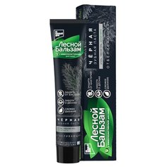 Зубная паста Лесной бальзам Отбеливающая Уголь, черная ель, дикая мята, 75 мл