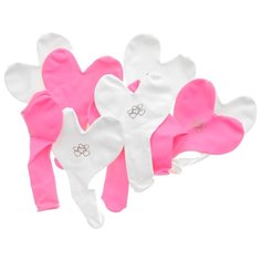 Набор воздушных шаров Action! Сердечки Нежность (10 шт.) розовый/белый