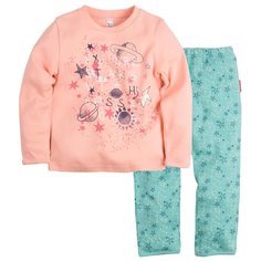 Пижама Bossa Nova размер 34, персиковый/бирюзовый (набивка звезды)