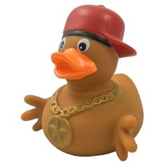 Игрушка для ванной FUNNY DUCKS Рэпер уточка (1879) коричневый/красный