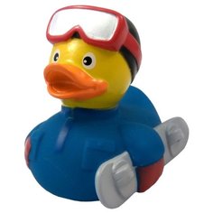 Игрушка для ванной FUNNY DUCKS Сноубордер уточка (1952) синий/желтый/красный