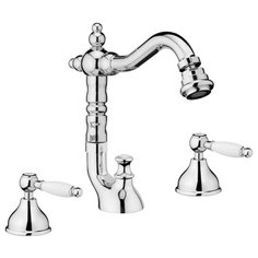 Смеситель для биде Webert Dorian DO710502 chrome двухрычажный встраиваемый хром хром/белый