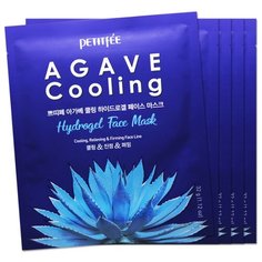 Petitfee Охлаждающая гидрогелевая маска для лица с экстрактом агавы Agave Cooling Hydrogel Face Mask, 32 г, 5 шт.