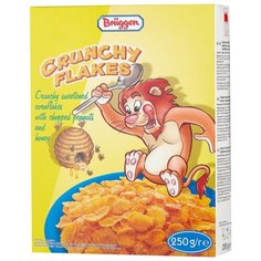 Готовый завтрак Bruggen Crunchy Flakes хлопья с арахисом и медом, коробка, 250 г