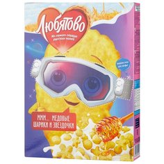 Готовый завтрак Любятово Медовые шарики и звёздочки, коробка, 200 г
