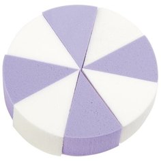 Набор спонжей Dewal Beauty SP-04, 8 шт. белый/фиолетовый