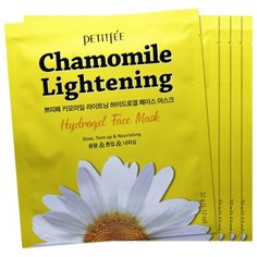 Petitfee Гидрогелевая маска Chamomile Lightening с экстрактом ромашки, 32 г, 5 шт.