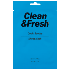 Eunyul тканевая маска Clean & Fresh для охлаждающего и успокаивающего эффекта, 22 мл