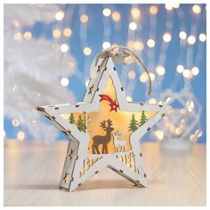 Панно Luazon Звезда Олени 3667582 19 х 19 х 4 см