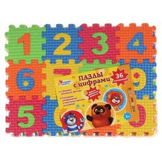 Коврик-пазл Играем вместе Союзмультфильм с цифрами 5*5 36 шт. (D18587NUM-CRT)