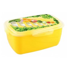 Phibo Контейнер Click and Lock для продуктов с декором 4.8л желтый с рисунком