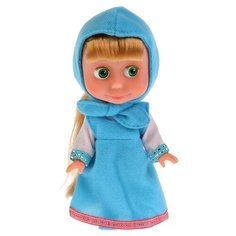 Кукла Карапуз Маша и Медведь, Маша в голубом платье ,15 см, 83030BD