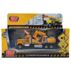 Машинка ТЕХНОПАРК Стройтехника (261B2-R) 14 см желтый