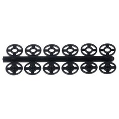 KOH-I-NOOR Кнопки пришивные (MIA1020 №1/2), черный 7 мм, 24 шт.