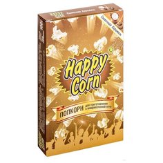 Попкорн Happy Corn Сливочная карамель в коробке в зернах, 100 г