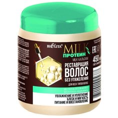 Bielita Milk-бальзам Реставрация волос без утяжеления для всех типов волос, 450 мл