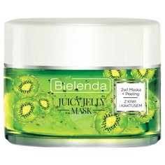 Bielenda Juicy Jelly Очищающая маска и пилинг 2в1 Киви и кактус, 50 г