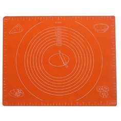 Коврик для раскатки теста FidgetGo силиконовый, 50 X 40 см (50х40 см) оранжевый