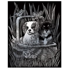 Гравюра Royal & Langnickel Спаниели (SILF42) серебристая основа