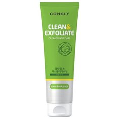 Consly пенка для умывания отшелушивающая с AHA, BHA, PHA кислотами Clean&Exfoliate, 120 мл
