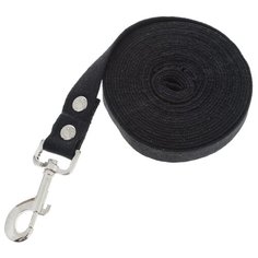 Поводок для собак КАСКАД Classic черный 5 м 25 мм