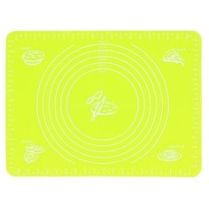 Коврик для раскатки теста FidgetGo силиконовый, 50 X 40 см (50х40 см) зеленый