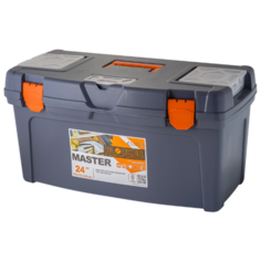 Ящик с органайзером BLOCKER Master BR6006 61x32x30 см 24 серо-свинцовый/оранжевый