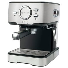Кофеварка VITEK VT-1520 серебристый/черный
