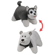 Игрушка-подушка 1 TOY Вывернушка Хаски-Полярный медведь 45,7х55,8 см