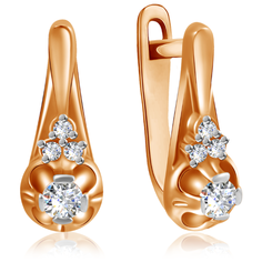 Бронницкий Ювелир Серьги из красного золота R6111536000