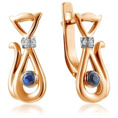 Бронницкий Ювелир Серьги из красного золота Д0268-8-2020001