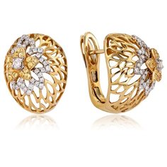 Бронницкий Ювелир Серьги из желтого золота юоE24287