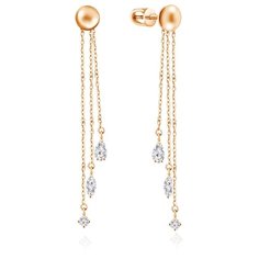 Бронницкий Ювелир Серьги из красного золота 16311193000