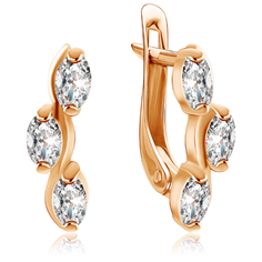 Бронницкий Ювелир Серьги из красного золота 16611322000