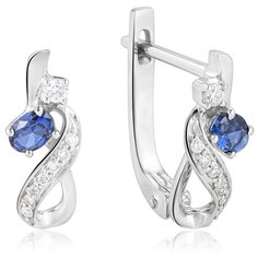 Бронницкий Ювелир Серьги из белого золота ЛэE46162