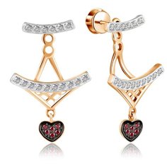 Бронницкий Ювелир Серьги из красного золота Д0268-8-020004
