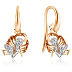 Бронницкий Ювелир Серьги из красного золота Ф7157-02-6810