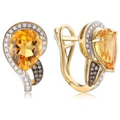 Бронницкий Ювелир Серьги из желтого золота D0001775306000